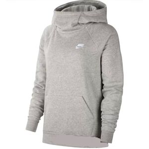 Nike Gray Hoodie Women's Size Medium Cowl Neck Sweatshirt Neck/Chin Shield